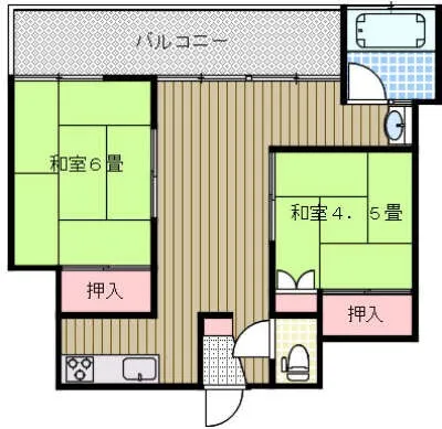 ヴィラ椿2号館 4階 180万円