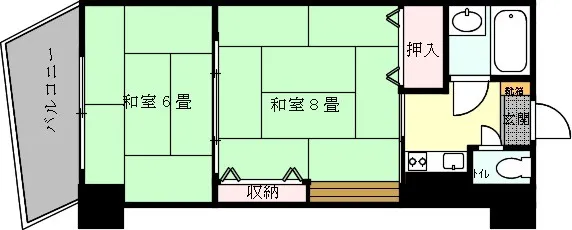 ニューヴァイキング壱号館 3階 140万円